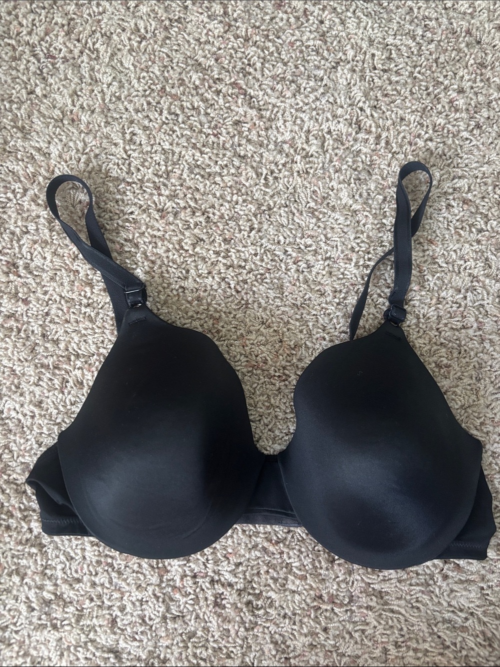 Worn Once Warner's Padded Underwire Black Smooth T-Shirt Bra